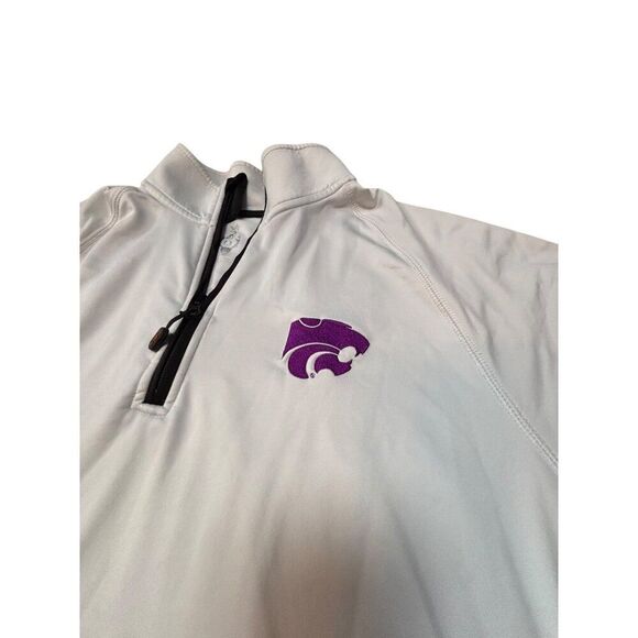 K-State Wildcats CBUK L/G White 1/4 Zip Pullover Shirt - Picture 3 of 11